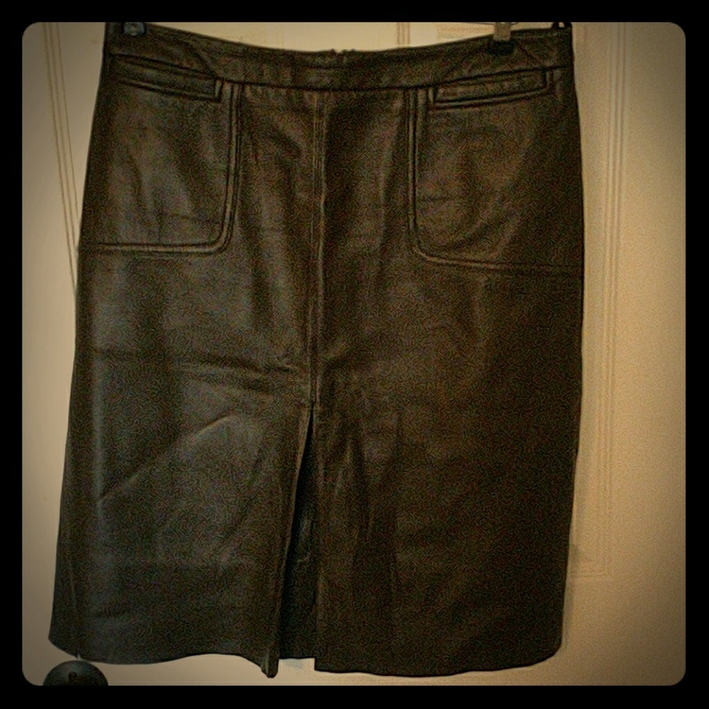 Brown leather Skirt
